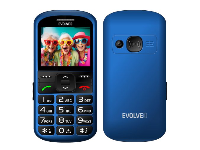 EVOLVEO EasyPhone XS, mobilní telefon pro seniory, modrý