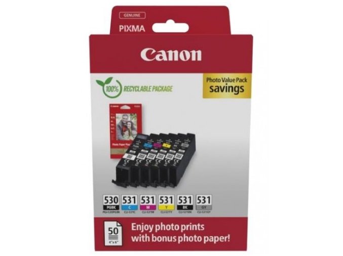 Canon PGI530/CLI 531 PGBK/C/M/Y/BK/GY PHOTO VALUE