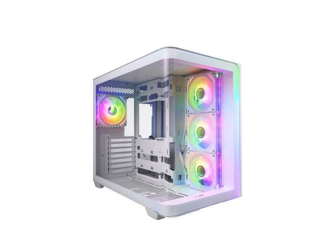 FSP M580-WA/Midi Tower/Transpar./Bílá
