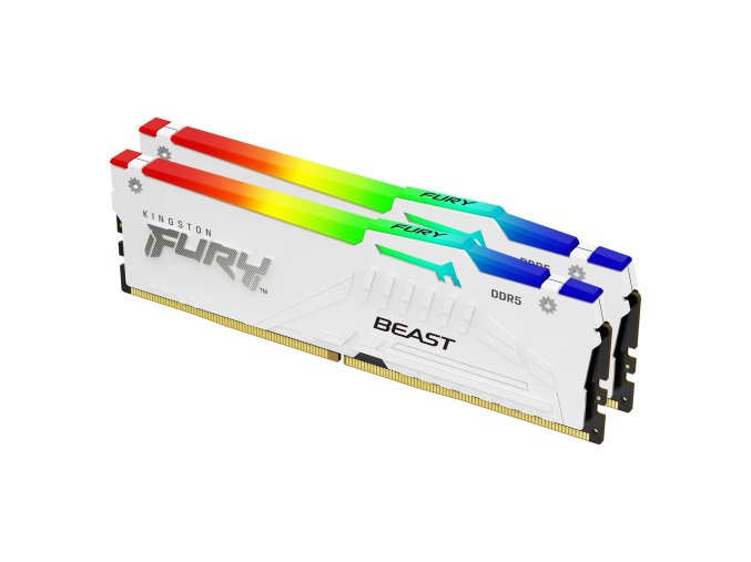 Kingston FURY Beast EXPO/DDR5/64GB/6400MHz/CL32/2x32GB/RGB/White