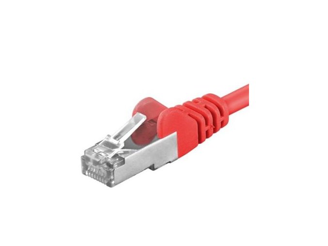 Premiumcord Patch kabel CAT6a S-FTP, RJ45-RJ45, AWG 26/7 0,5m, červená