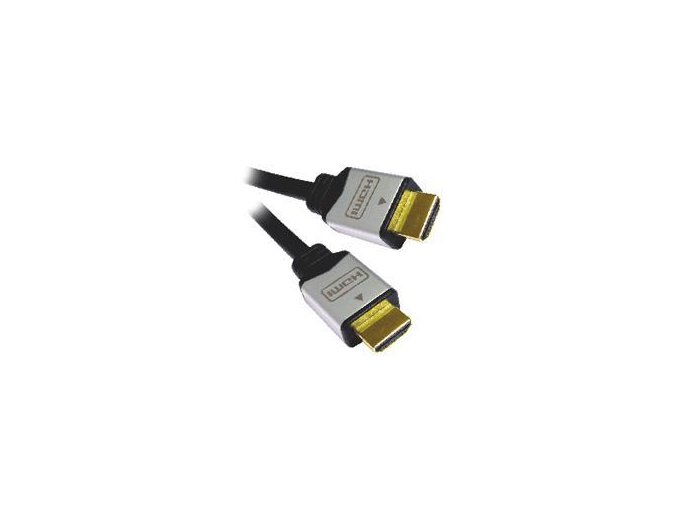 PremiumCord kabel HDMI M/M, zlac.a kovové HQ, 3m