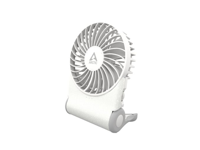 ARCTIC Summair 2Go (White) - Rechargeable Pocket Fan with Stand (74 hours of battery life and variab