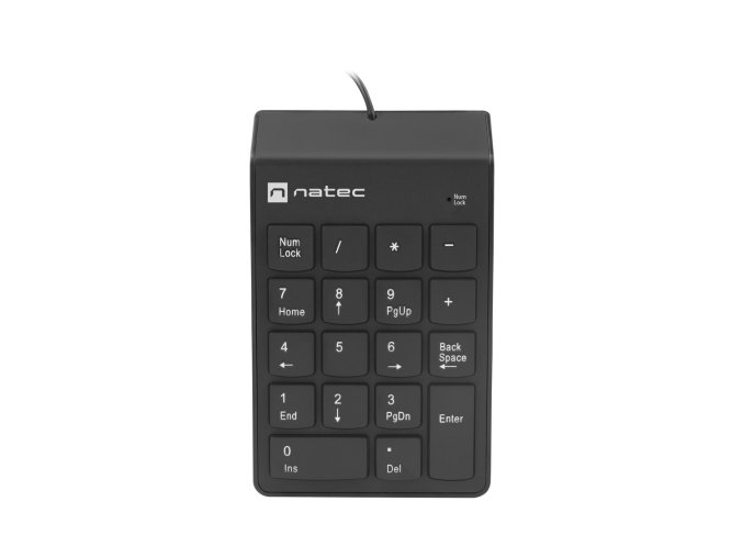 Numerická klávesnice Natec GOBY 2/Drátová USB/Černá