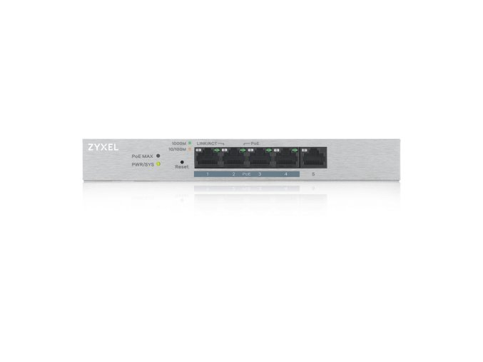 ZyXEL 5xGb 4xPOE fanless desktop switch GS1200-5HP V2