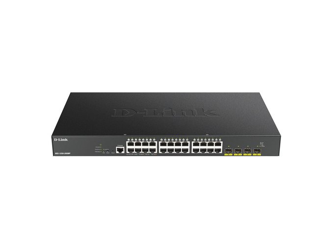 D-Link DGS-1250-28XMP/E 24-port Gigabit PoE Smart Managed Switch with 4x 10G SFP+ ports, 370Watts