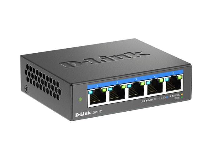 D-Link DMS-105/E 5-port 2.5G Multi-Gigabit QoS IGMP Snooping Switch