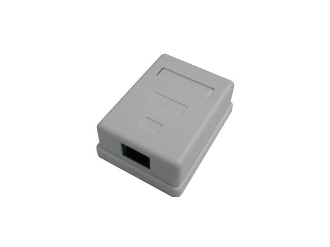 DATACOM Jednozásuvka nad omítku-1xRJ45, Cat5e UTP