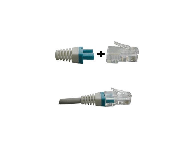 DATACOM Manžetka pro konektor RJ 45 modrá/bílá 100 ks