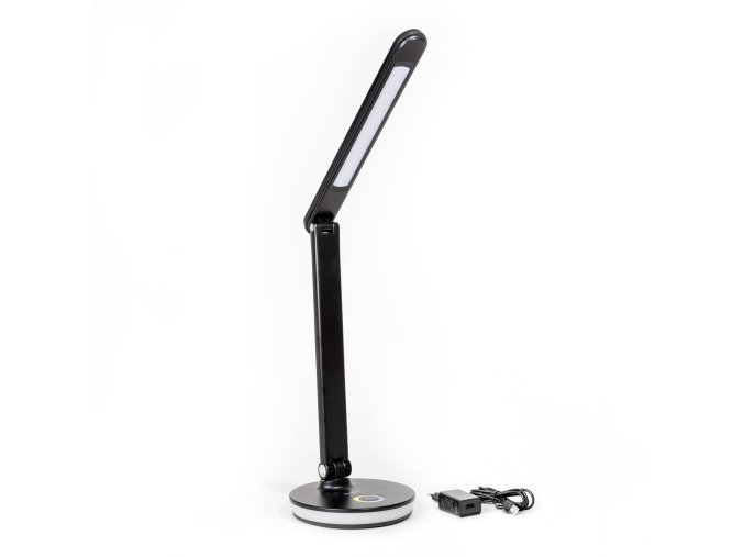 Platinet stolní LED lampa 12W stmívatelná, dotykové ovládání, USB port, černá
