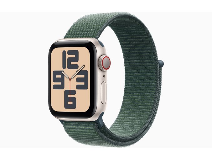 Apple Watch SE Cell/44mm/Starlight/Sport Band/Lake Green