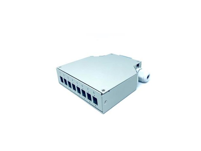Optický box 8C na DIN lištu 8xSC Simplex