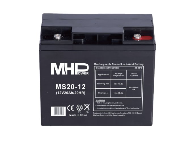 MHPower MS20-12 olověný akumulátor AGM 12V/20Ah T5