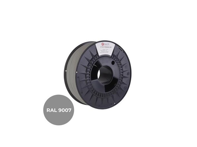 Tisková struna (filament) C-TECH PREMIUM LINE, PETG, šedý hliník, RAL9007, 1,75mm, 1kg