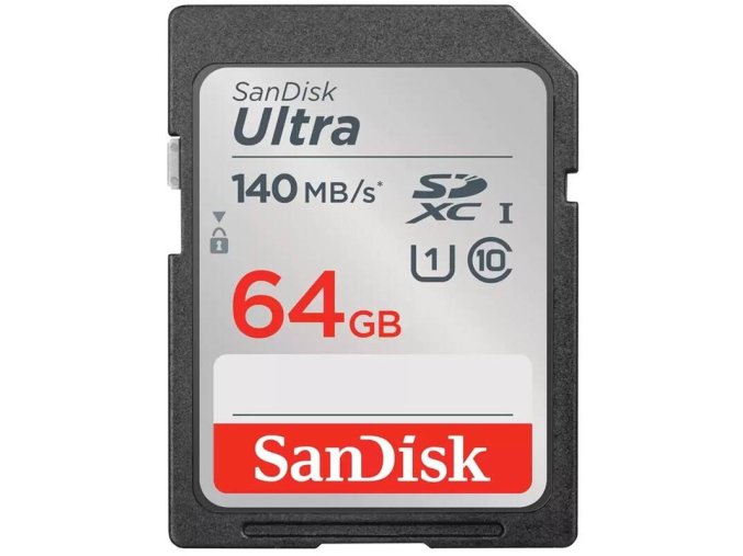 SanDisk Ultra/SDXC/64GB/140MBps/UHS-I U1 / Class 10/Černá