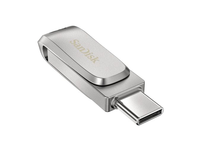 SanDisk Ultra Dual Drive Luxe/64GB/USB 3.1/USB-A + USB-C/Stříbrná