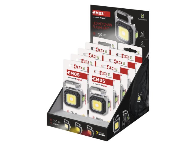COB LED NABÍJECÍ PŘÍVĚŠKOVÁ SVÍTILNA 750 LM