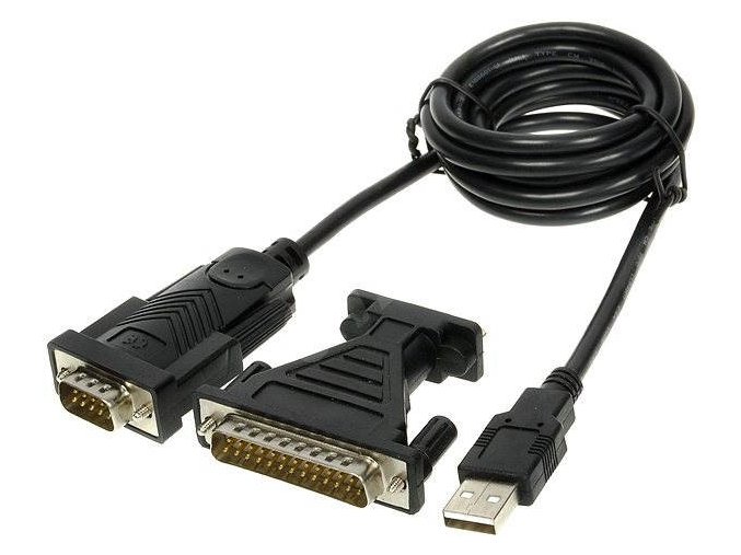 PremiumCord USB 2.0 - RS 232 převodník krátký, osazen chipem od firmy FTDI