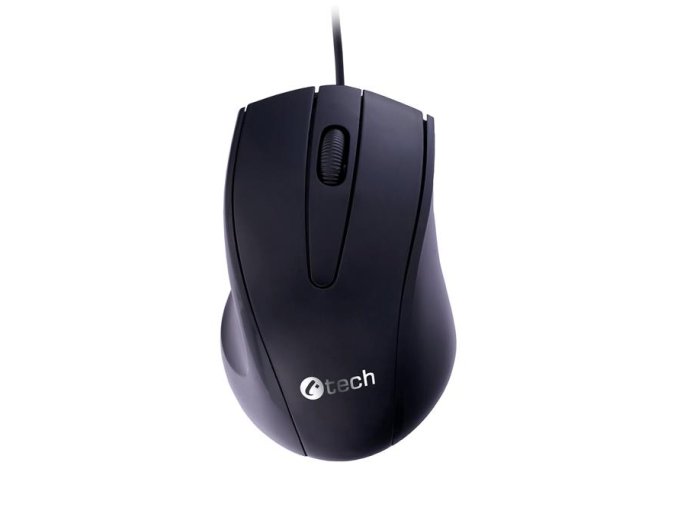 C-TECH Myš WM-07/Ergonomická/Optická/Pro praváky/1 200 DPI/Drátová USB/Černá