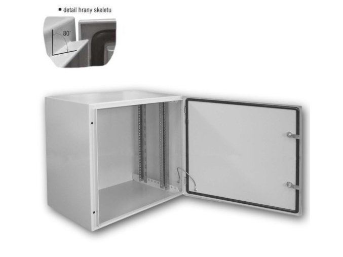 Datacom 19"venkovní rozvaděč 12U/600x400 IP65 šedý