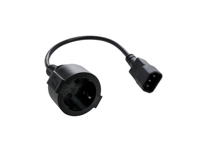 kabel c tech sitovy adapter c14 m schuko f 15 cm i s