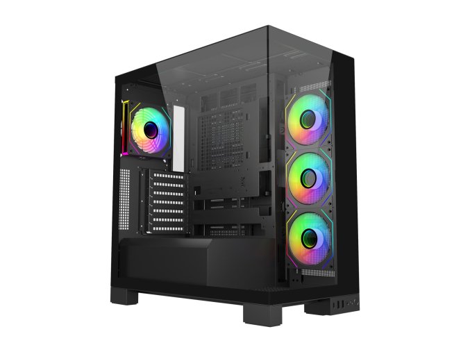 FSP M540-BA/Midi Tower/Transpar./Černá