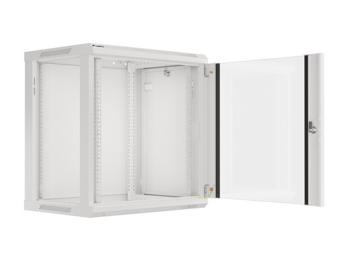 Nástěnný rack 19'' 12U 600X450mm šedý flat pack