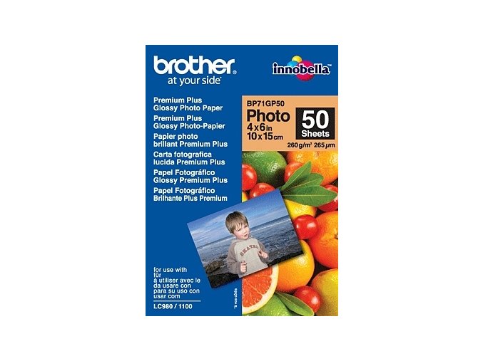 BP71GP50, 50 listů, 10x15cm Premium Glossy, 260g