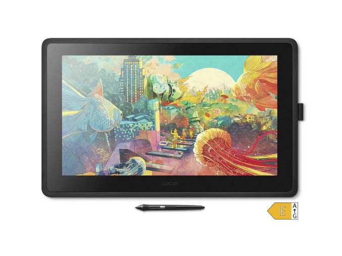 Cintiq 22 Overhead View pen below s