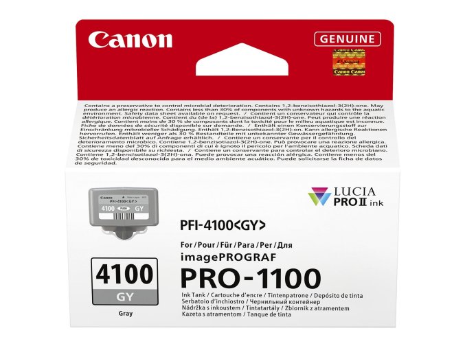 canon pfi 4100gy grey ink front large s