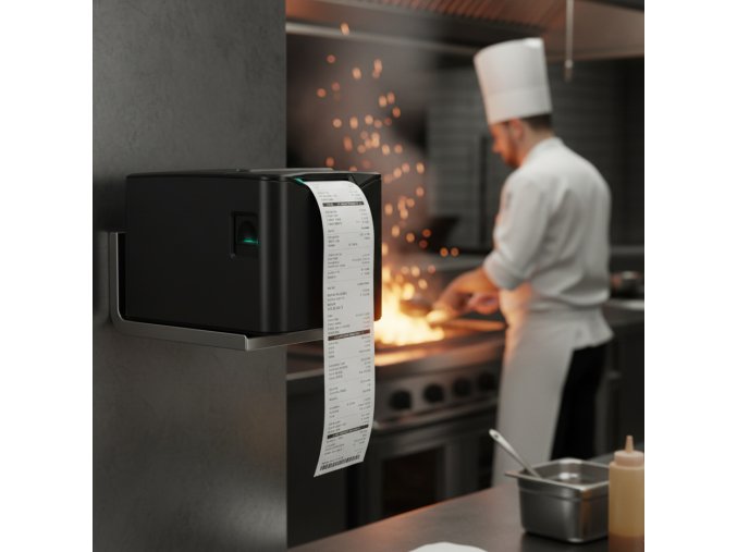 pos printer black kitchen