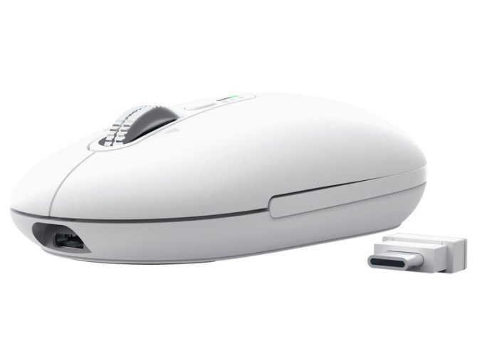 Trust Seron Slim/Kancelářská/Optická/3 200 DPI/USB+BT/Bílá