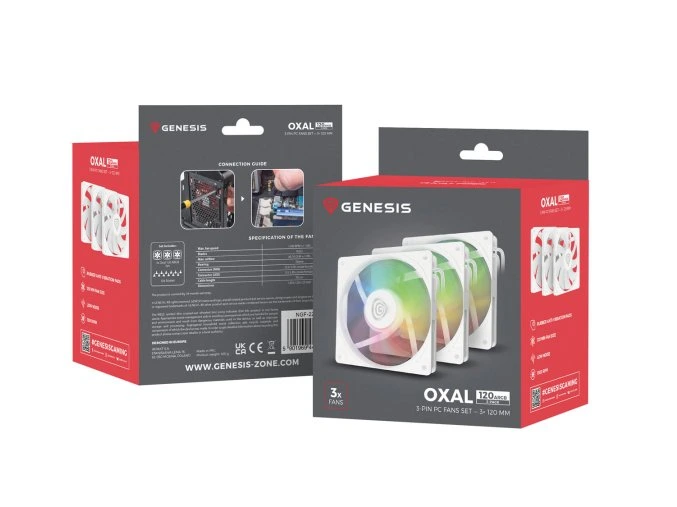 package Oxal 120 ARGB 3 pack white s