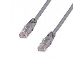 DATACOM Patchkabel 10m , UTP , Cat5e , RJ45,  šedý