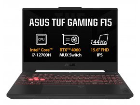 ASUS TUF Gaming F15/FX507ZV4/i7-12700H/15,6"/FHD/16GB/512GB SSD/RTX 4060/bez OS/Gray/2R