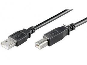 PremiumCord Kabel USB 2.0, A-B, 1m, černý