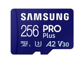 Samsung/micro SDXC/256GB/180MBps/USB 3.0/USB-A/Class 10/+ Adaptér/Modrá