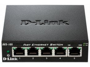 D-Link DES-105 kovový 5-port 10/100 Desktop Switch