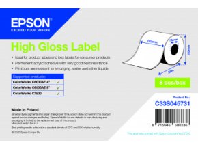 High Gloss Label Cont.R, 102mm x 58m