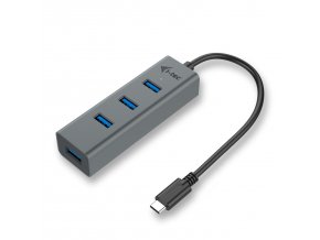 i-tec USB-C Metal 4-portový HUB, 4x USB 3.0