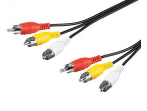 PremiumCord Kabel 3x CINCH-3x CINCH M/M 3m