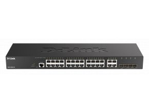 D-Link DGS-2000-28 Managed switch, 24x GbE, 4x RJ45/SFP, fanless