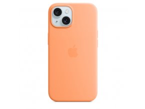 iPhone 15 Silicone Case with MS - Orange Sorbet