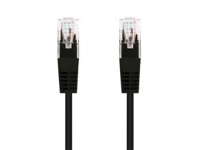 Kabel C-TECH patchcord Cat5e, UTP, černý, 1m