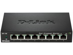 D-Link DES-108 kovový 8-port 10/100 Desktop Switch