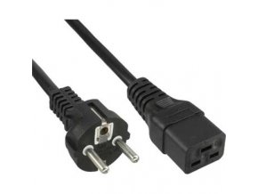 PremiumCord Kabel síťový k počítači 230V 16A 3m  IEC 320 C19 konektor