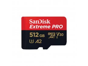 SanDisk Extreme PRO/micro SDXC/512GB/200MBps/UHS-I U3 / Class 10/+ Adaptér