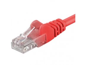 PremiumCord Patch kabel UTP RJ45-RJ45 level 5e 0.5m červená