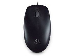 Logitech B100/Kancelářská/Optická/800DPI/Drátová USB/Černá