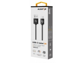 ALIGATOR Datový kabel 2A USB-C 2 m černý